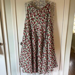 Agua by Agua Bendita - Red and Green maxi skirt